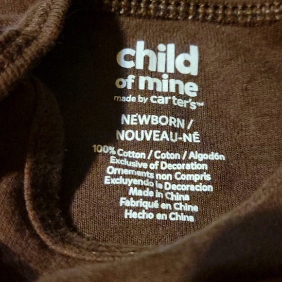 Child Of Mine Onesie Long Sleeve New Born Boy's Infant Hunk Embroidered - Picture 4 of 4
